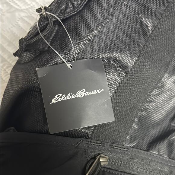 NWT Eddie Bauer Black Water Resistant Tote Bag - Picture 7 of 14